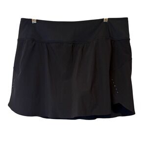 Athleta Black Run With It Skort 14" Tennis Prep Athletic Workout Women's L